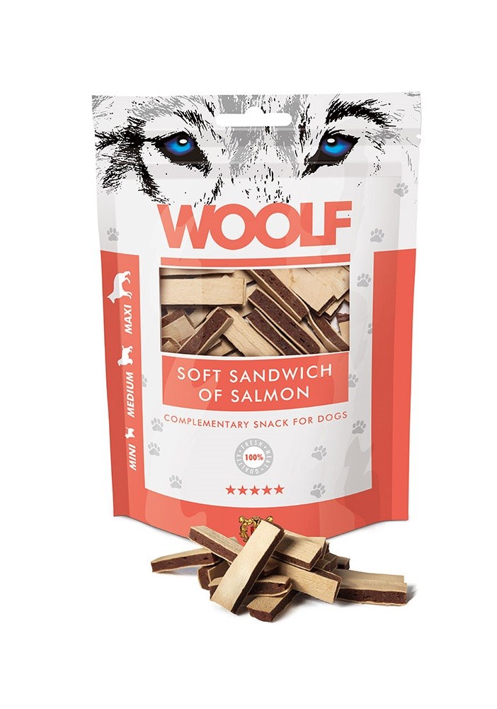 WOOLF SOFT SALMON SANDWICH 100gr